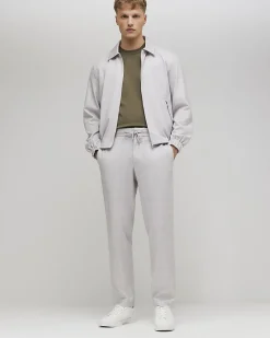 Beige Check Slim Elasticated Smart Joggers