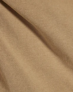 Beige Cotton blend Bandeau Top