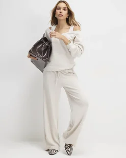 Beige Cut Away Sweatshirt