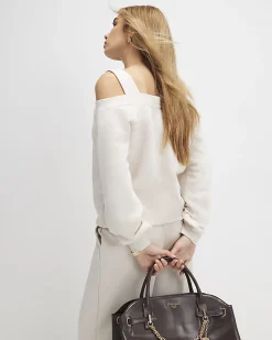 Beige Cut Away Sweatshirt