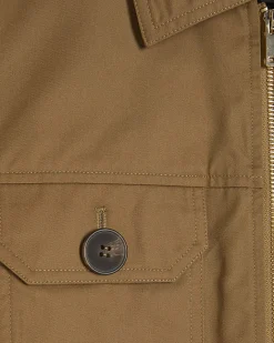 Beige Drawstring Waist Shacket