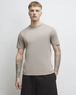 Beige Essential Slim Fit V Neck T-Shirt