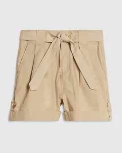 Beige Guernsey Belt Detail Short