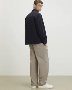 Beige Loose Fit Trousers