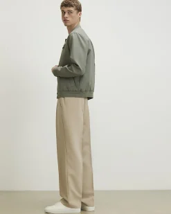 Beige Loose Fit Trousers