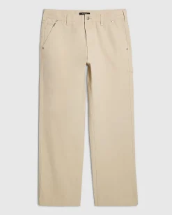 Beige Loose Fit Trousers