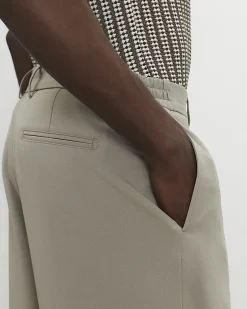 Beige Loose Fit Trousers