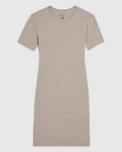Beige Mini T-Shirt Dress