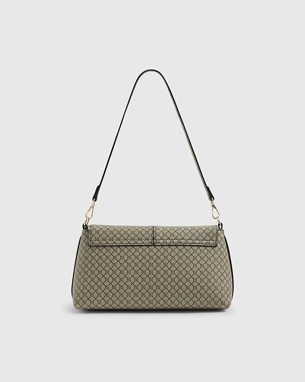 Beige Monogram Bar Front Clutch Bag