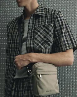 Beige Nylon Cross Body Bag