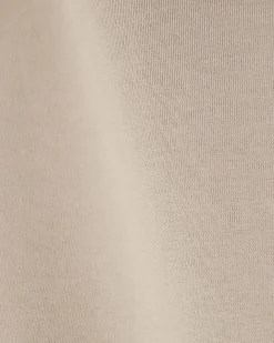 Beige Oversized Fit Cotton Crew Neck T-Shirt