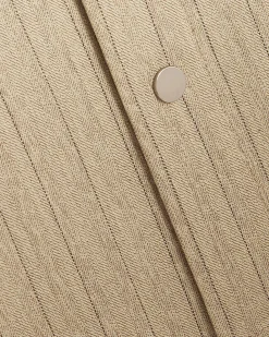 Beige Pinstripe Western Jacket