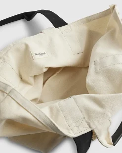 Beige Pocket Front Canvas Tote Bag