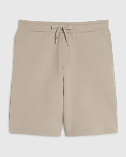 Beige Premium Drawstring Bermuda Shorts