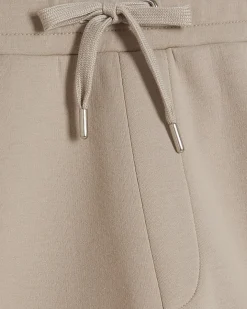 Beige Premium Drawstring Bermuda Shorts