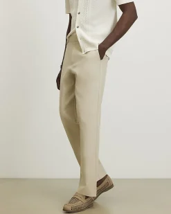 Beige Regular Fit 5 Pocket Chino Trousers