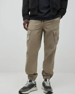 Beige Regular Fit Stretch Cargo Trousers