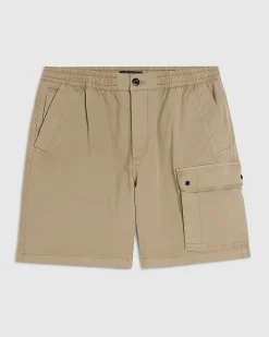 Beige Regular Fit Stretch Cargo Trousers
