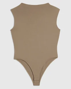 Beige RI Studio Shoulder Pad Bodysuit
