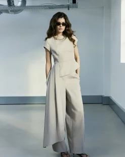 Beige RI Studio Structured Asymmetric Top