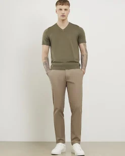 Beige Skinny Fit Chino Trousers