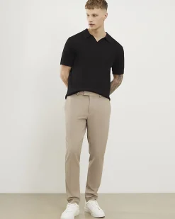 Beige Skinny Fit Elasticated Trousers