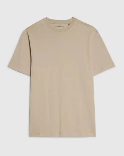 Beige Slim Fit Cotton Lightweight T-Shirt