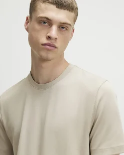 Beige Slim Fit Cotton Lightweight T-Shirt
