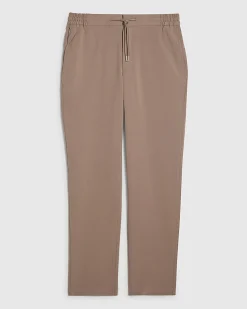 Beige Slim Fit Elasticated Smart Joggers