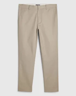 Beige Slim Fit Stretch Chino Trousers