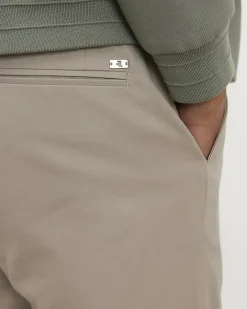 Beige Slim Fit Stretch Chino Trousers