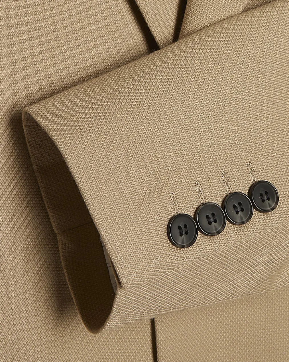 Beige Slim Fit Stretch Textured Suit Jacket