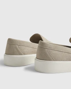 Beige Suede Loafers
