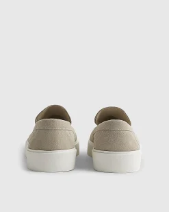 Beige Suede Loafers
