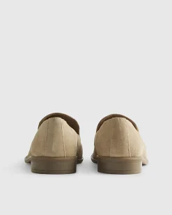 Beige Suede Tassel Loafers