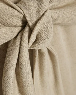 Beige Tie Waist Trousers