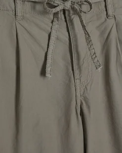 Beige Wide Leg Cargo Trousers