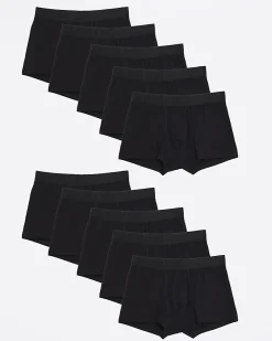 Black 10 Pack RI Jacquard Waistband Trunks