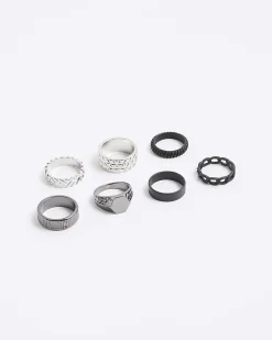 Black And Silver Ring Multi Pack