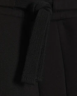 Black Barrel Fit Pleated Joggers