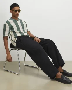 Black Barrel Fit Trousers