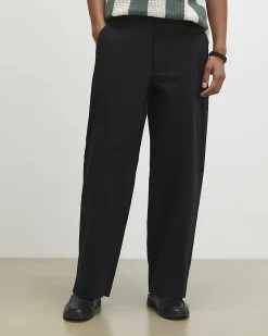 Black Barrel Fit Trousers