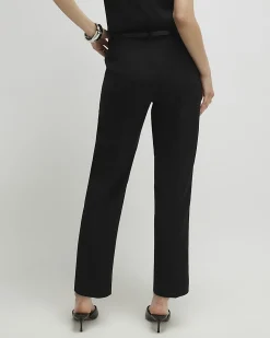 Black Belted Slim Fit Trousers