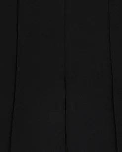 Black Belted Straight Leg Trousers