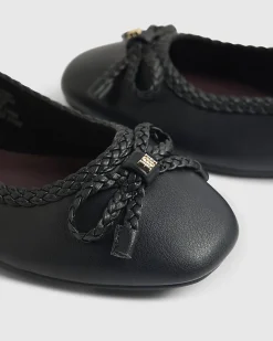 Black Bow Flat Ballet Pumps