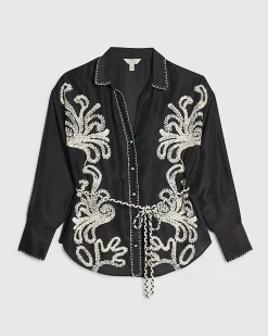 Black Broderie Shirt
