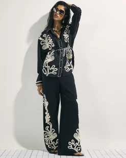 Black Broderie Shirt