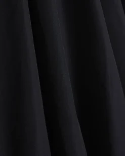 Black Bubble Hem Midi Skirt