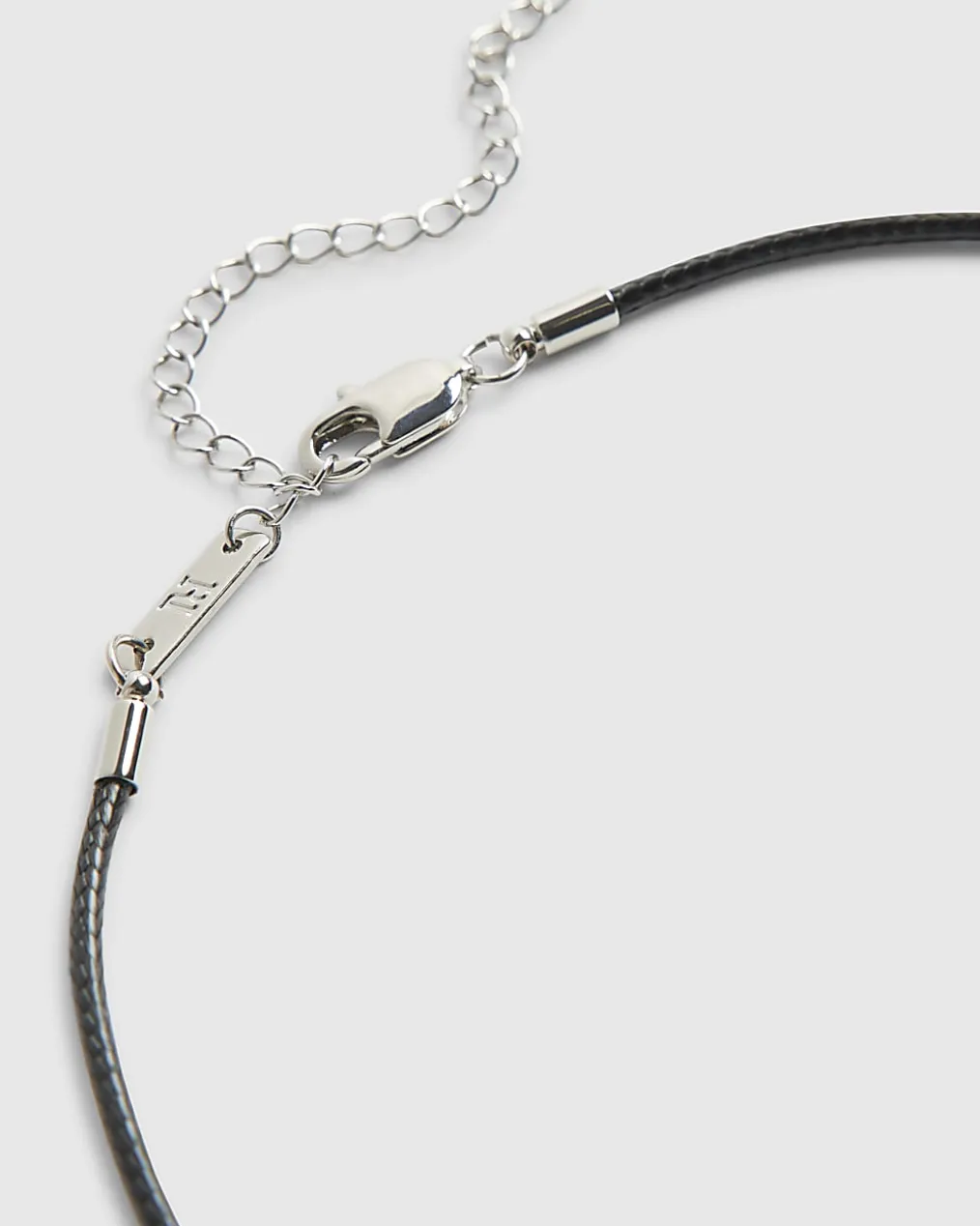 Black Corduroy Tusk Necklace