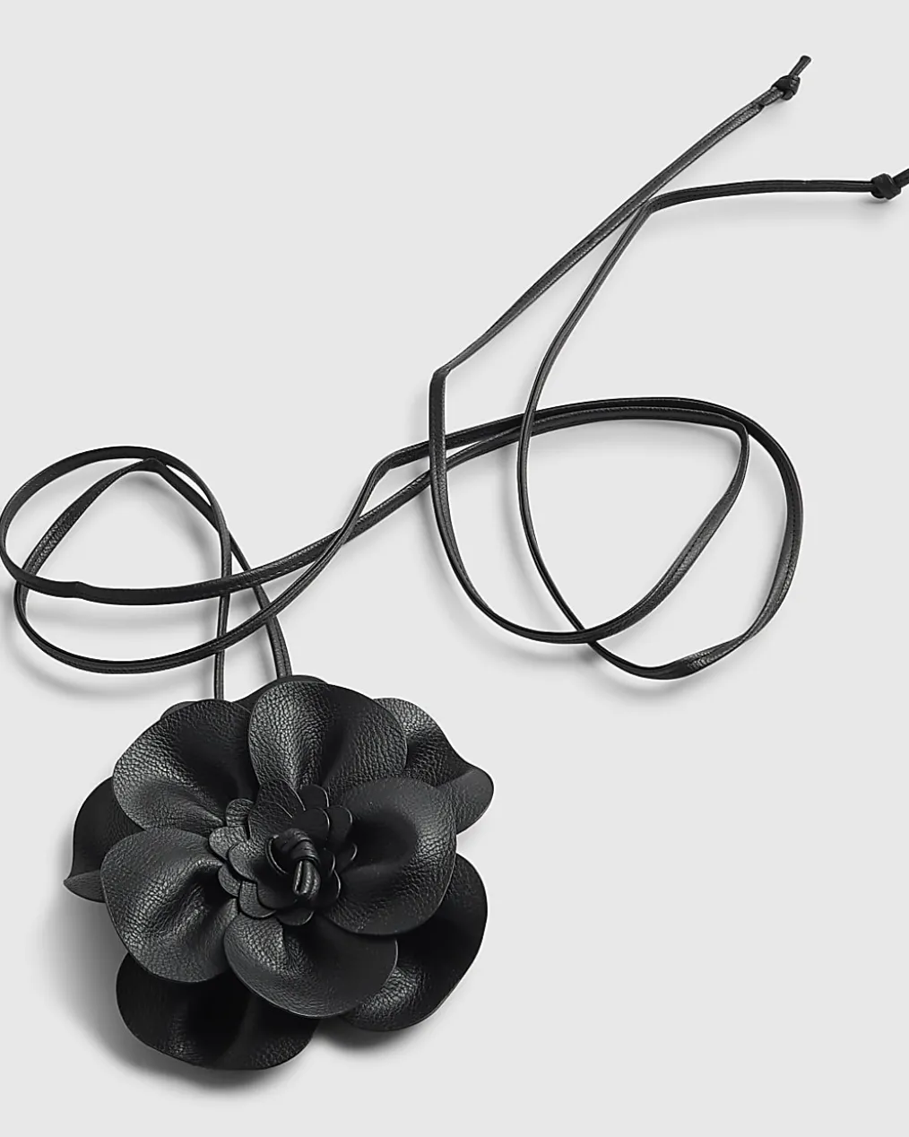 Black Corsage Flower Belt
